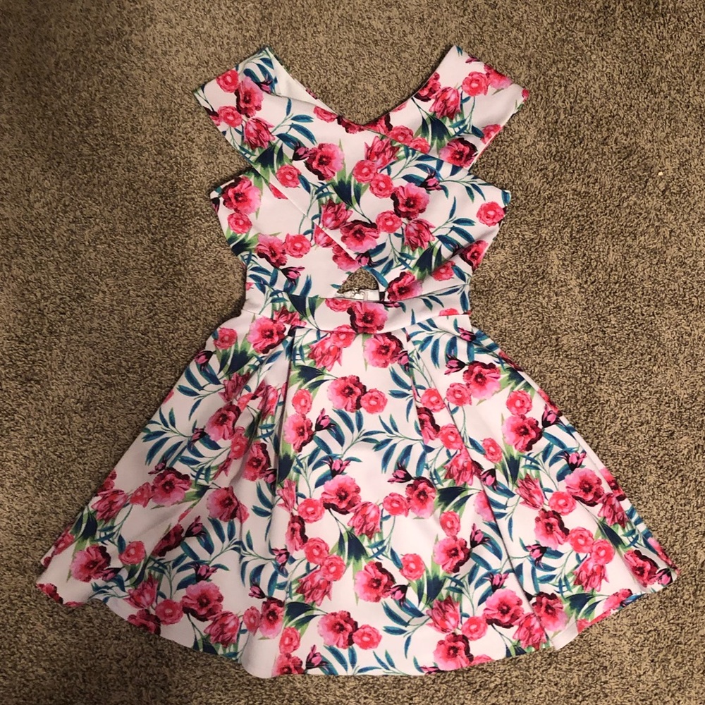 Floral Cutout Dress